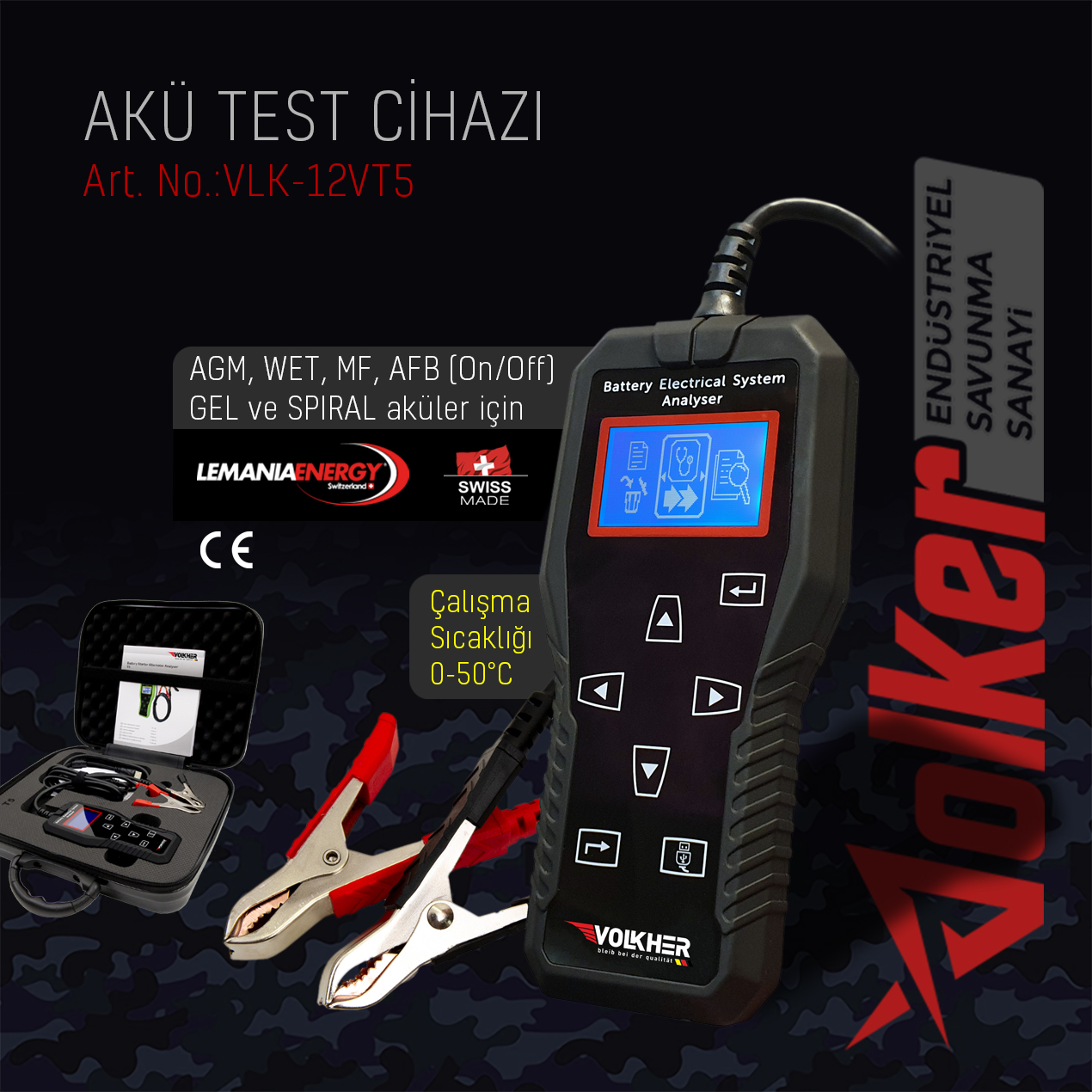 Volkher Akü Test Cihazı T5