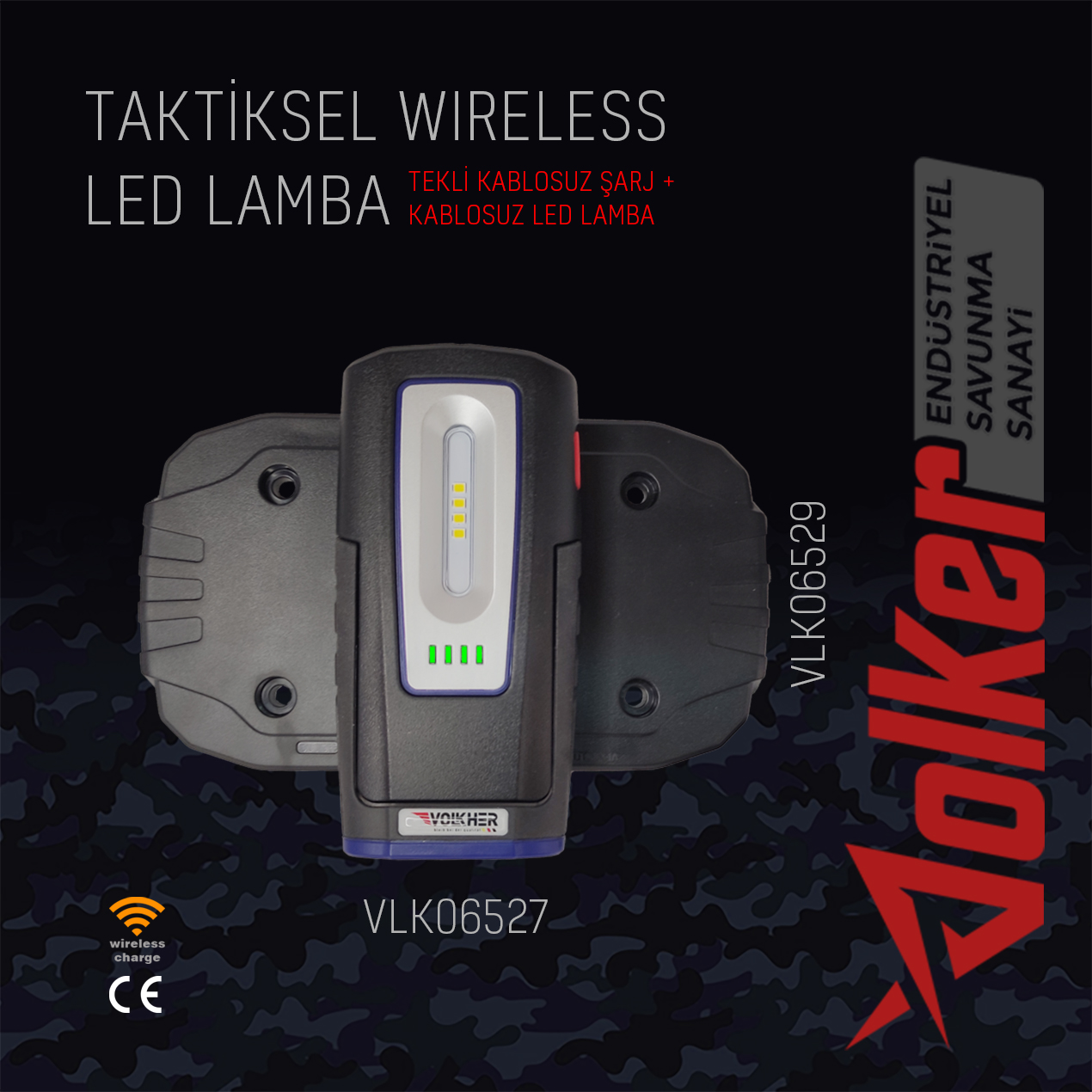 Wireless LED Lamba Set — Tekli Şarj + Pocket Delux